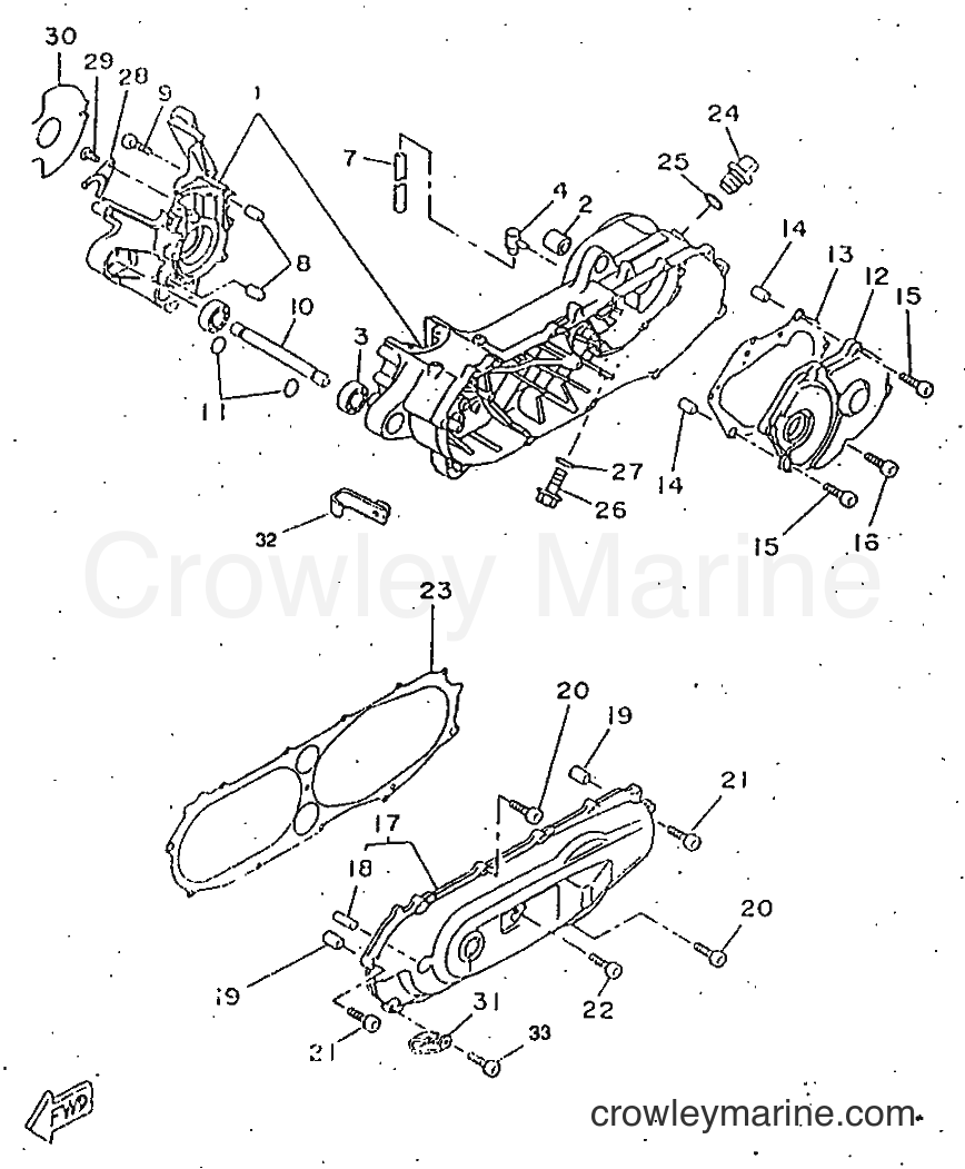 1998 Scooter CW50RSX - CW50RSX (5AA3) [999] - CRANKCASE
