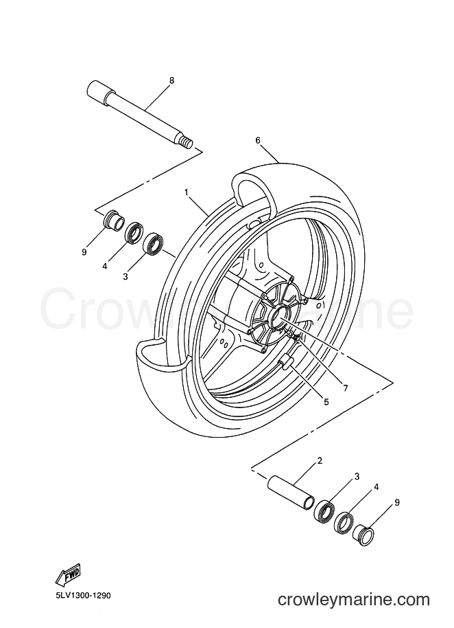2002 Street Bike FZS1000 - FZS1000 (5LV8) [011] - FRONT WHEEL