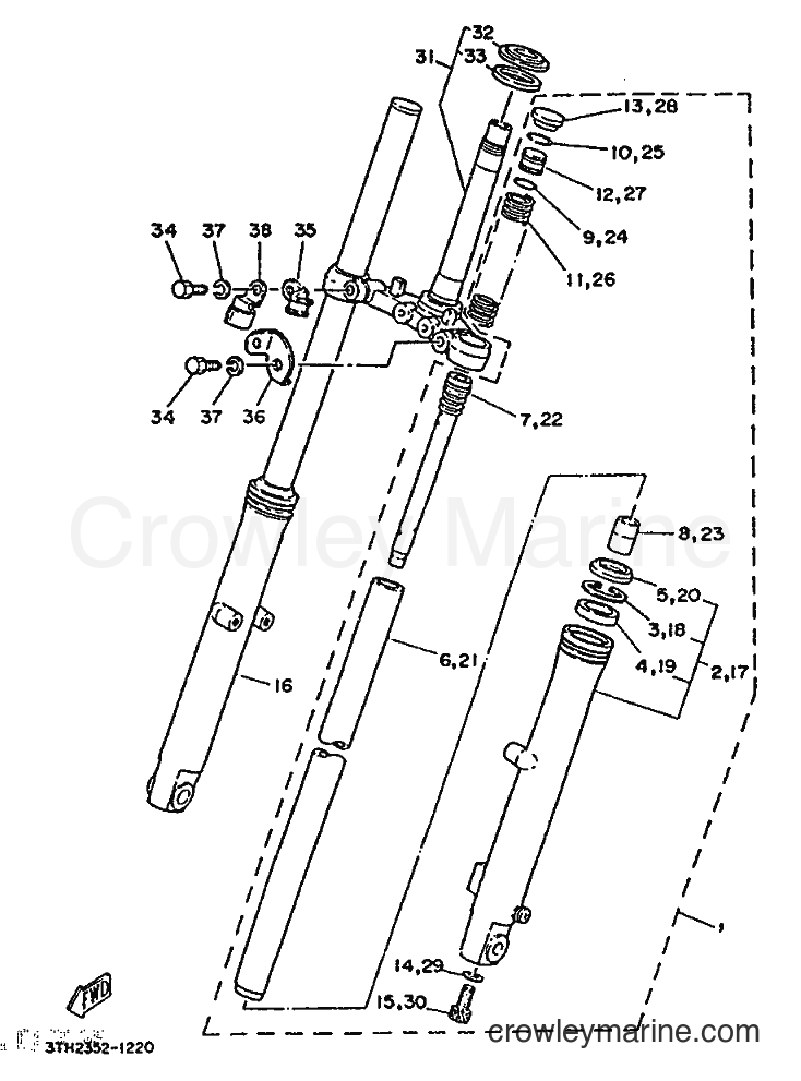 1992 Street Bike SR250 - SR250 (3TH3) [010] - FRONT FORK