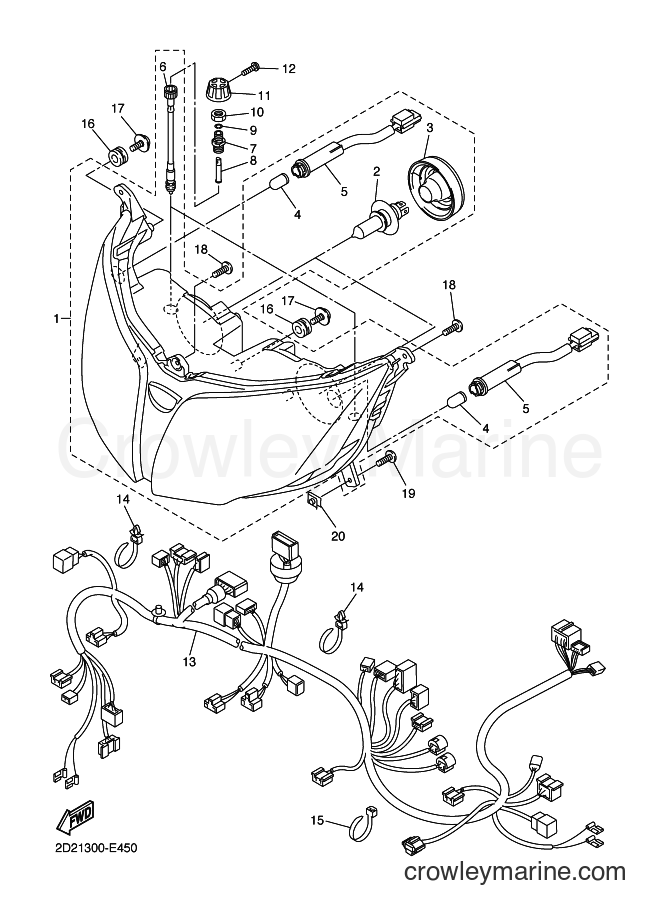 2007 Sport Bike FJR1300AS - FJR1300AS (2D27) [010] - HEADLIGHT