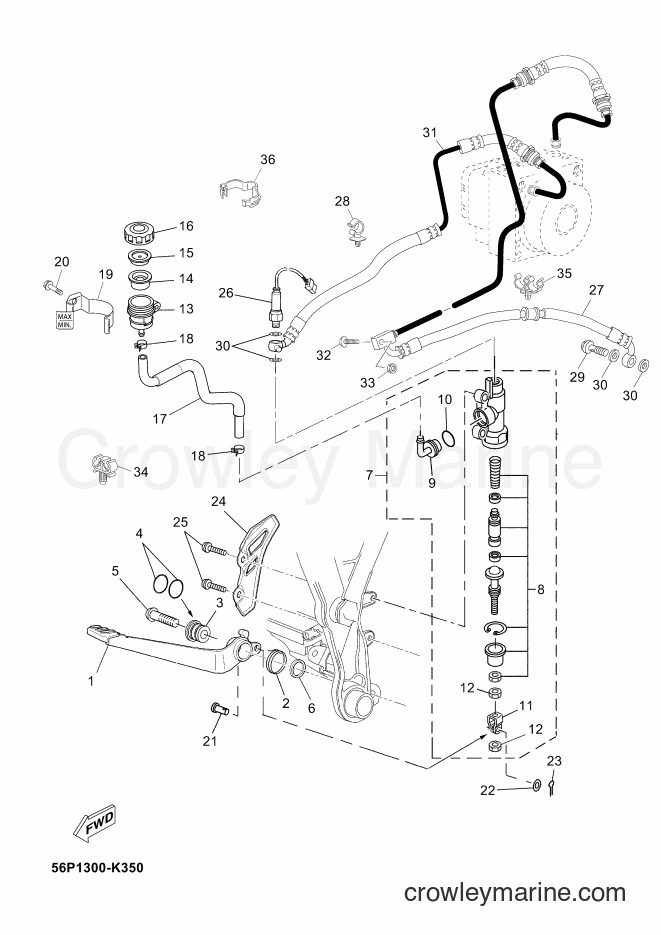 2013 Dirt Bike XT660ZA - XT660ZA (2BE2) [030] - REAR MASTER CYLINDER