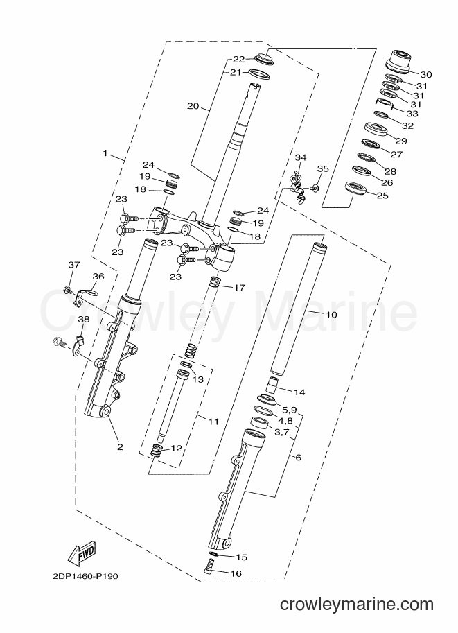 Yamaha Motors GPD125-A (2DS1) [010] - STEERING