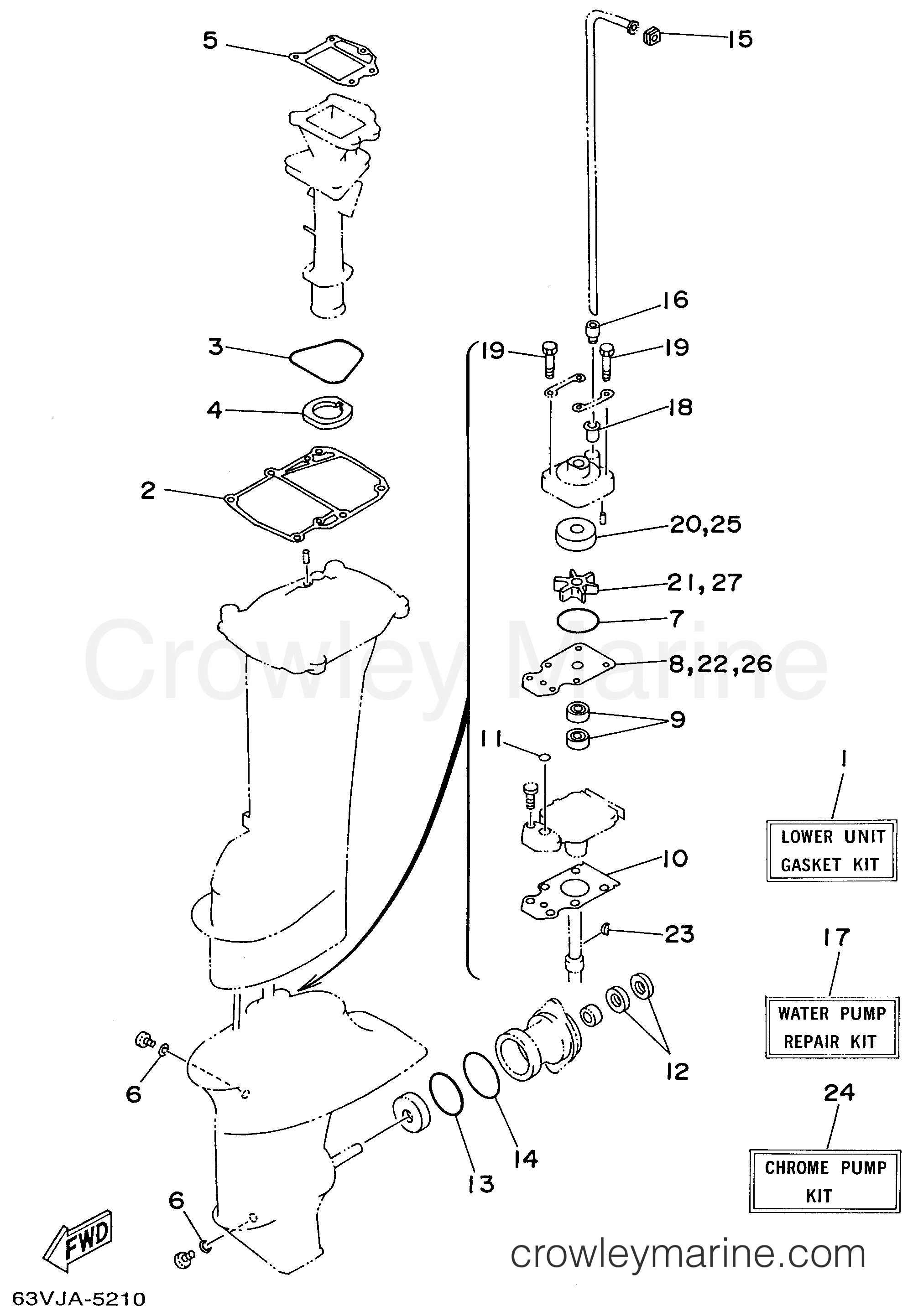 Yamaha Motors 9.9ESHU - REPAIR KIT 2