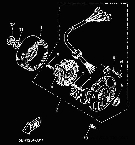 2000 Scooter YQ50L - YQ50L (5HEV) [010] - GENERADOR