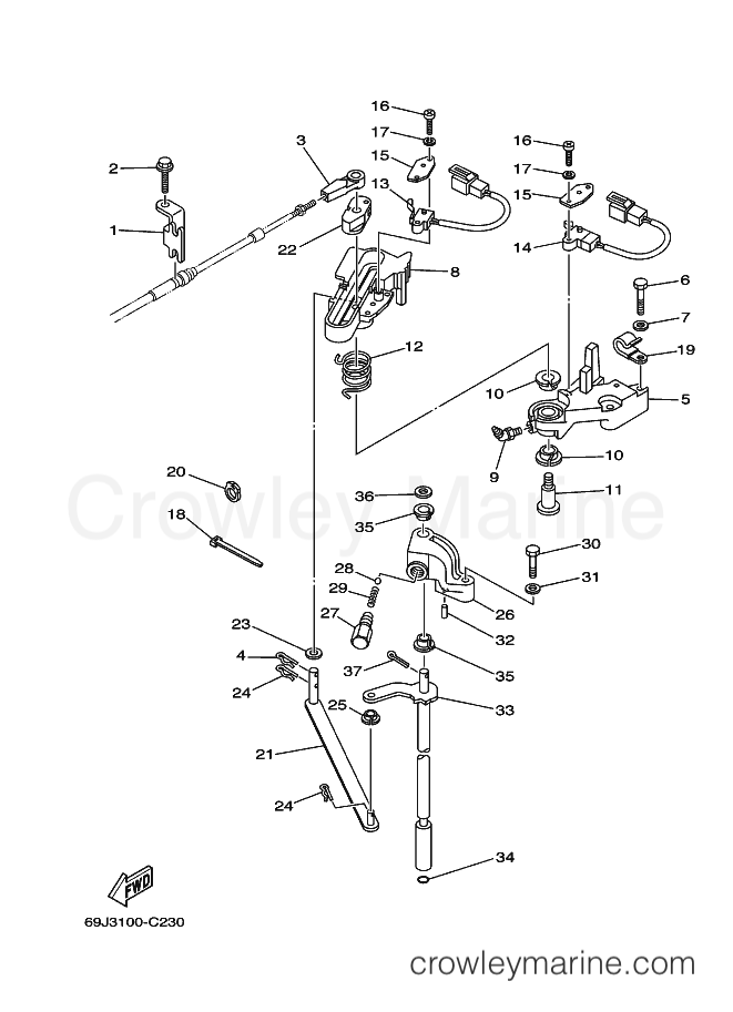 Yamaha Motors F225A (69J6) [080] - CONTROL 1