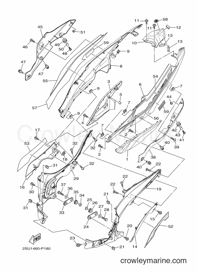 Yamaha Motors T115FSE (2SU1) [010] - SIDE COVER