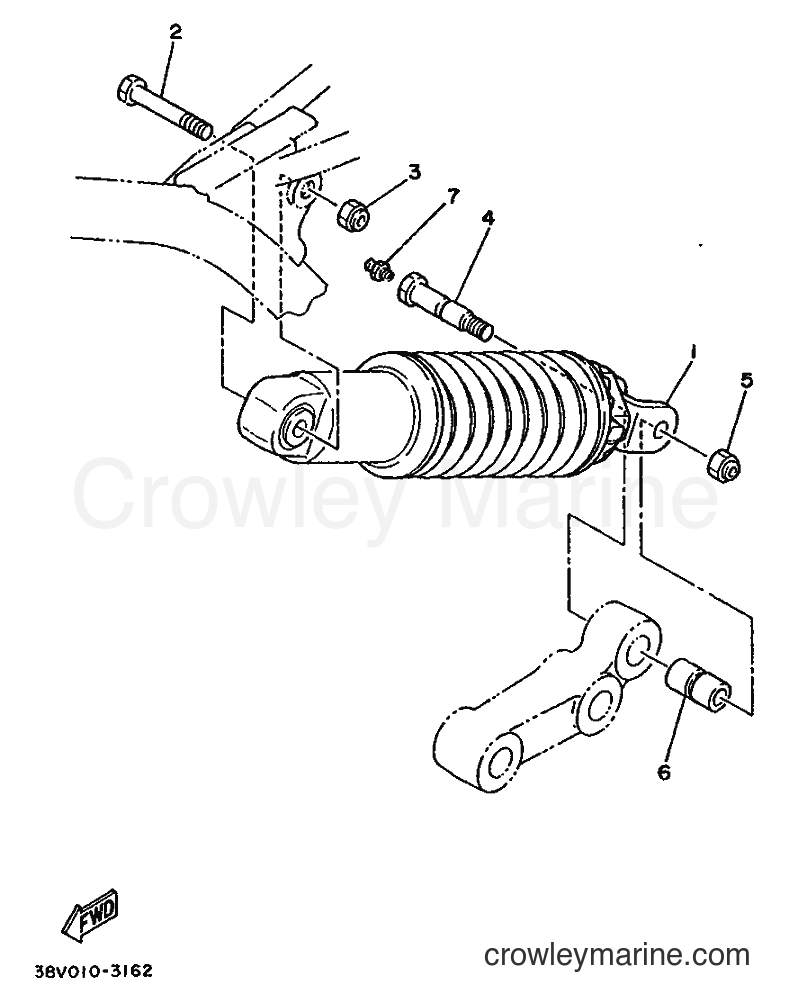 Yamaha Motors TY250 (59N) [99A] - REAR SUSPENSION