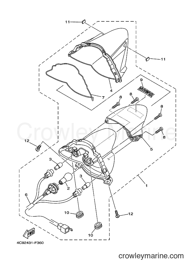 2009 Scooter AL115C - AL115C (4C97) [010] - TAILLIGHT
