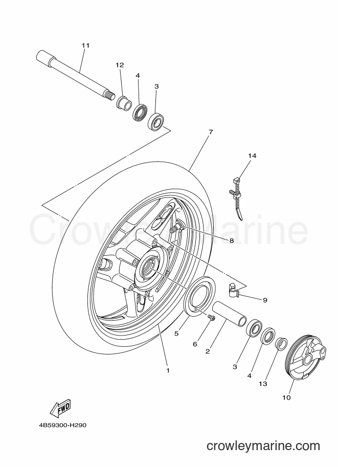 Yamaha Motors XP500A (4B5V) [050] - FRONT WHEEL