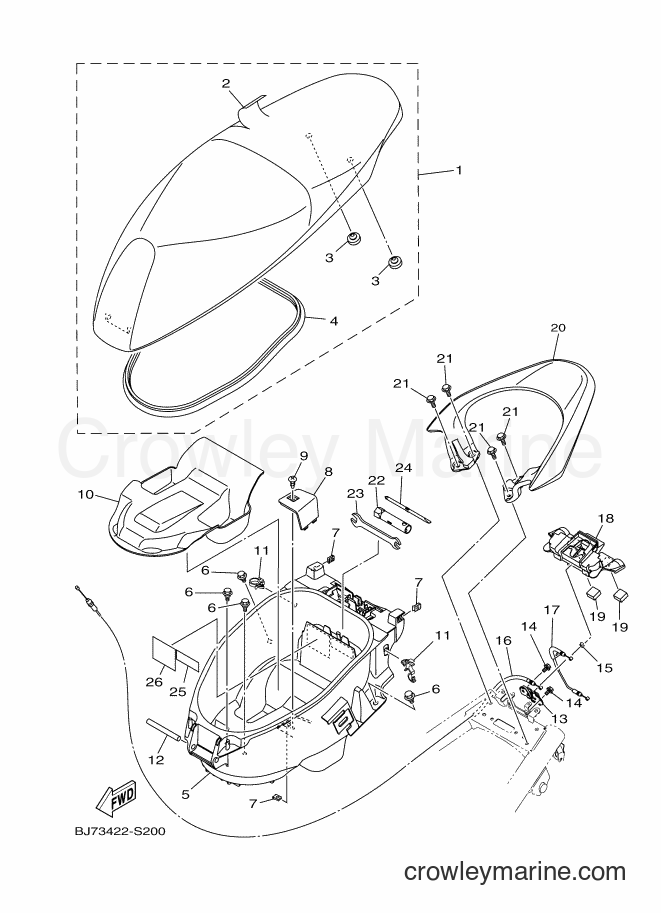 Yamaha Motors LNB125-F (BJ77) [010] - SEAT 2