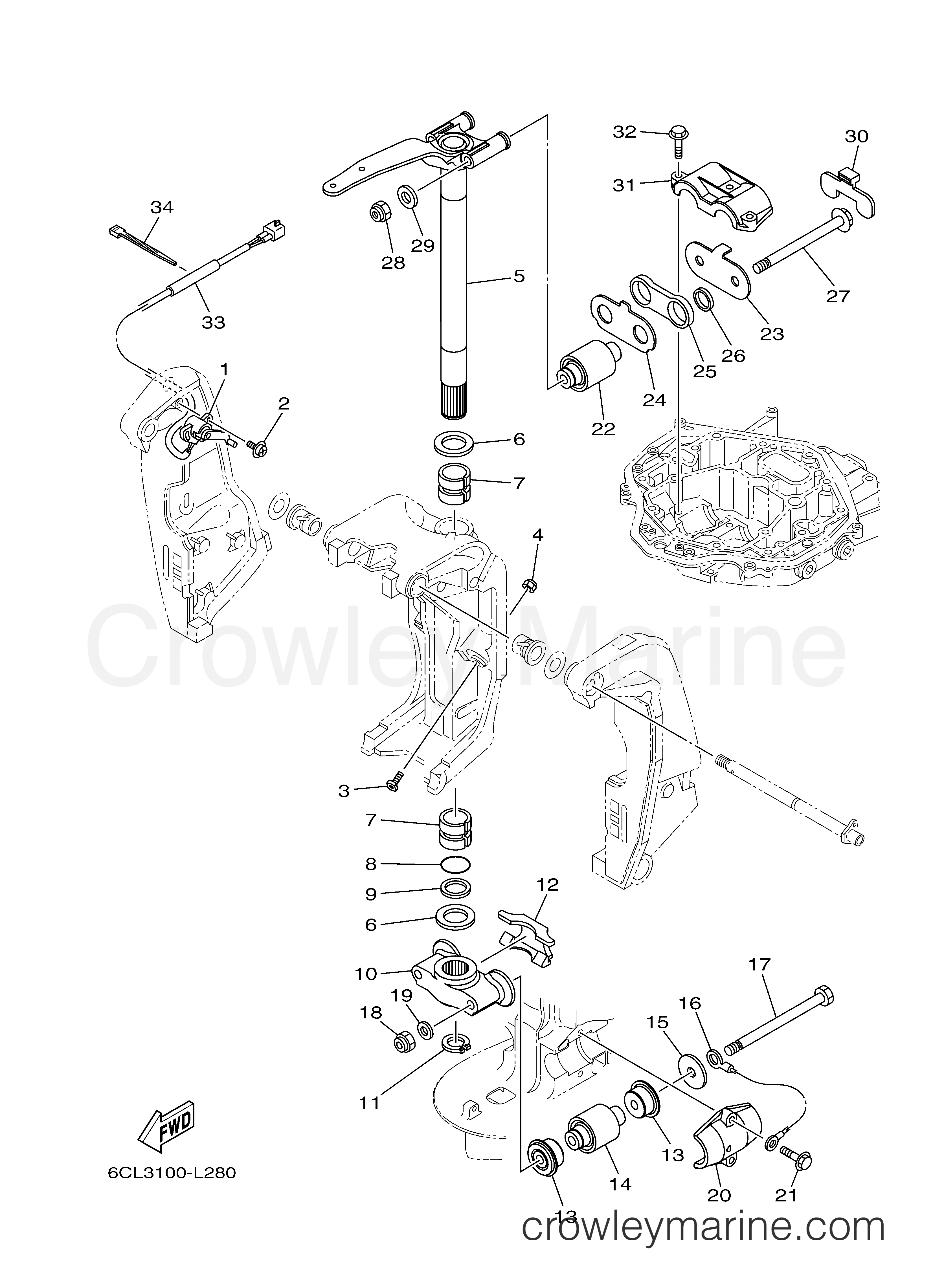 Yamaha Motors F250XCA - BRACKET 2