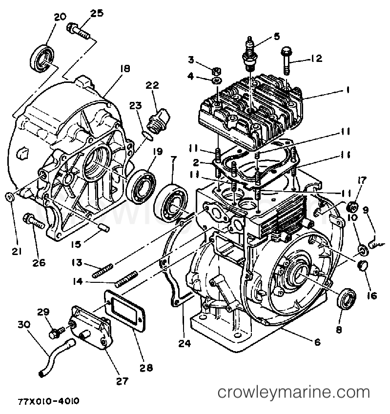 Yamaha Motors EF2800 - CYLINDER _CRANKCASE (800101~)