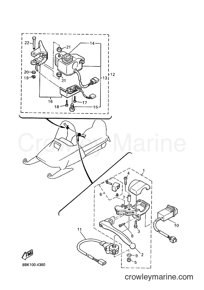 Yamaha Motors VT480TF (8BM7) [010] - HANDLE SWITCH & LEVER