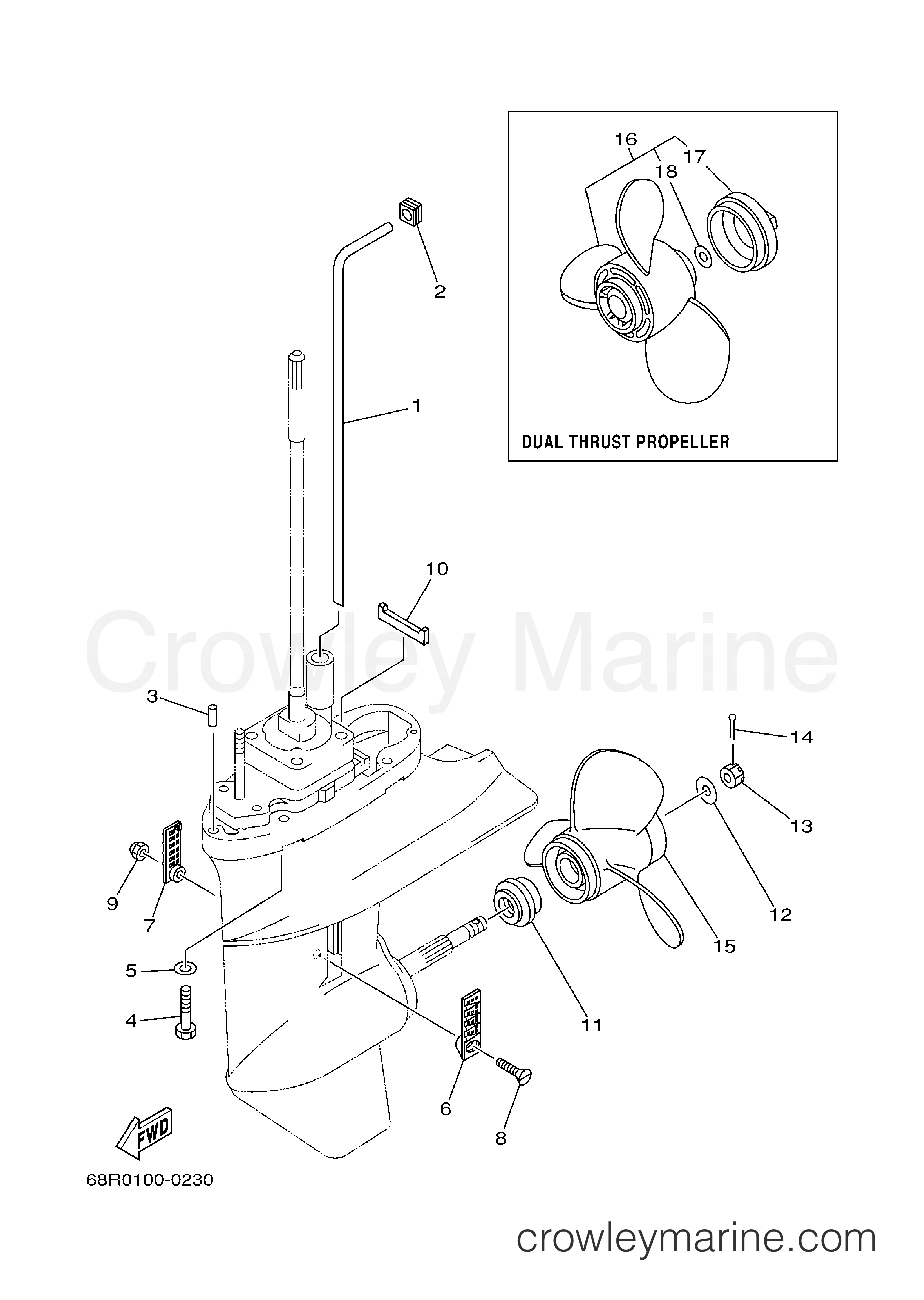 Yamaha Motors F6MSHC - LOWER CASING DRIVE 2