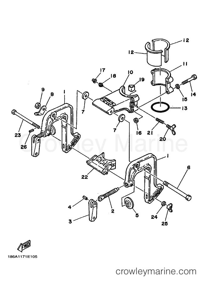 Yamaha Motors 2B (6A10) [010] - BRACKET 1