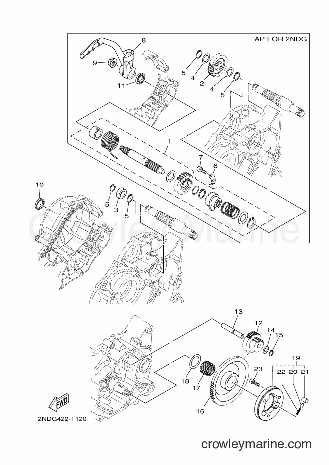 2018 Scooter T150 - T150 (2NDH) [010] - STARTER CLUTCH