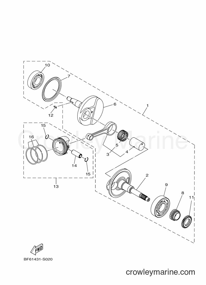2017 Street Bike GDR155 - GDR155 (BF61) [010] - CRANKSHAFT & PISTON