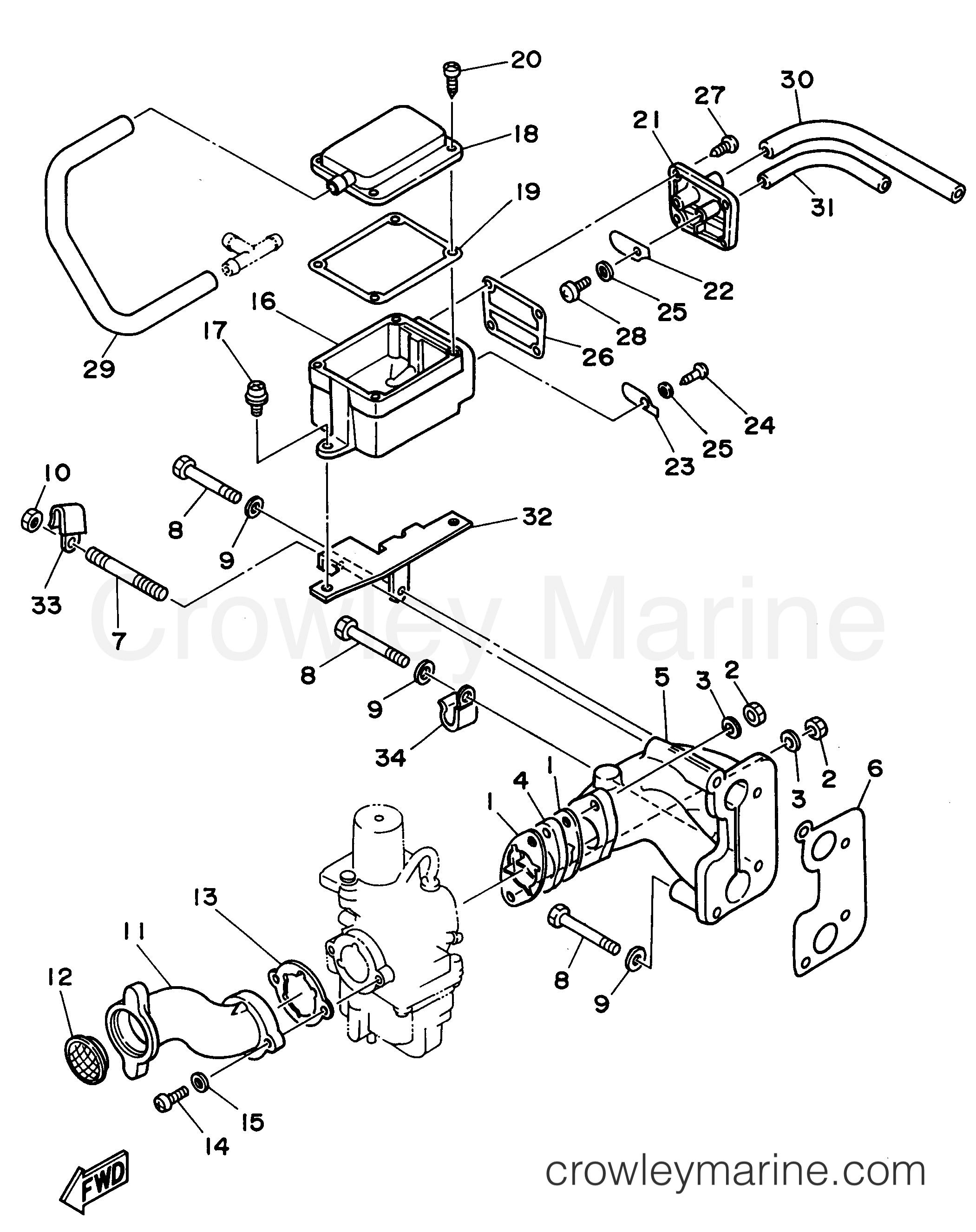 Yamaha Motors T9.9ELHW - INTAKE
