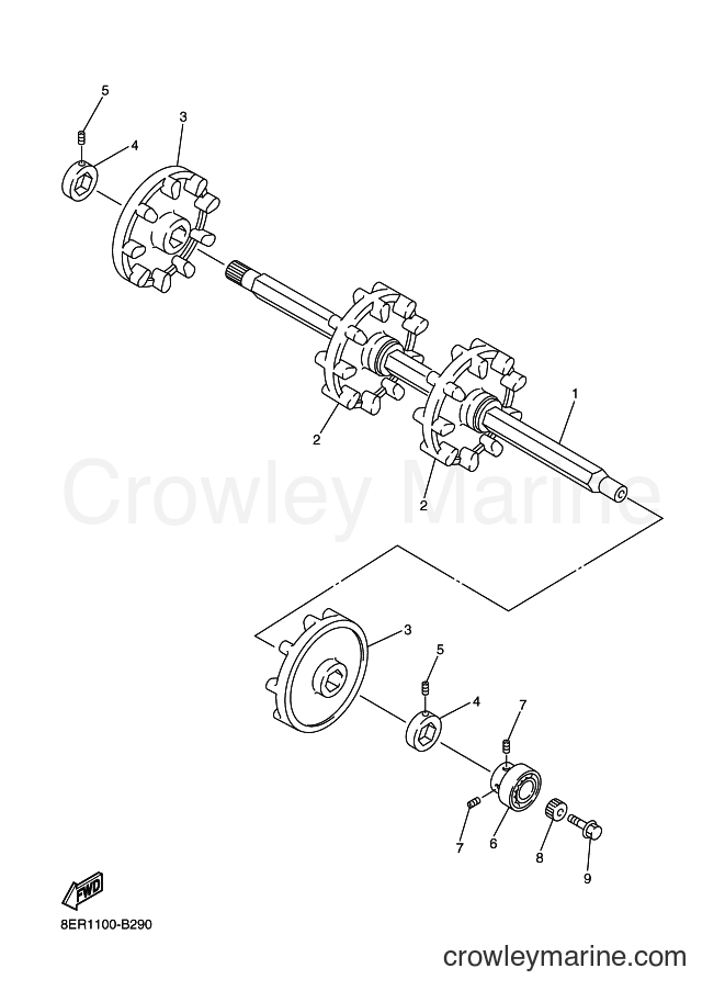 2004 Snowmobile RX10STS - RX10STS (8FH1) [020] - TRACK DRIVE 1