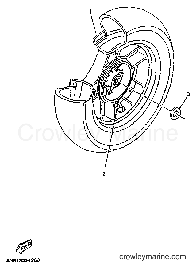 2001 Scooter YP150D - YP150D (5NS1) [010] - REAR WHEEL