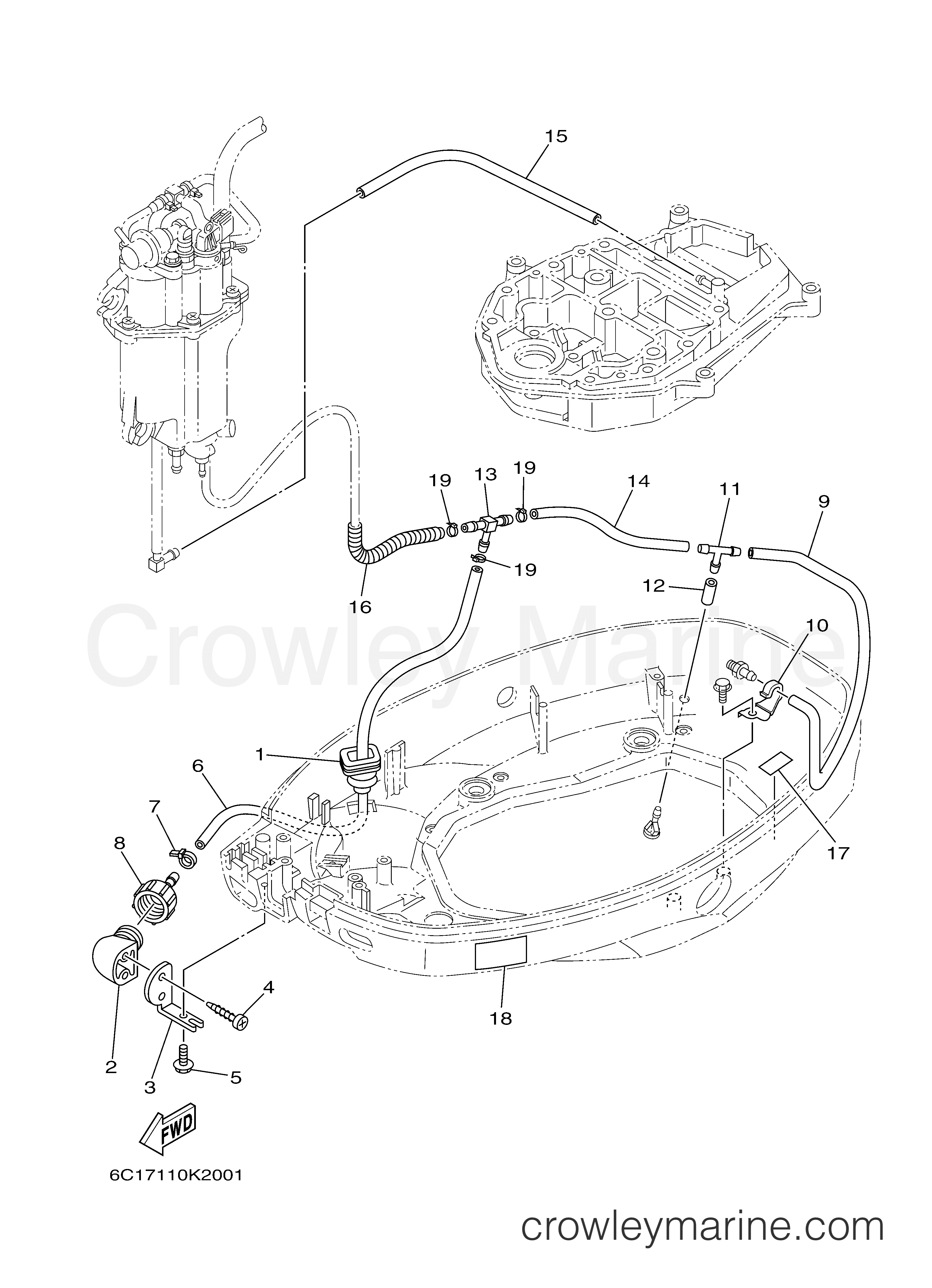 Yamaha Motors F60TLR - BOTTOM COWLING 2
