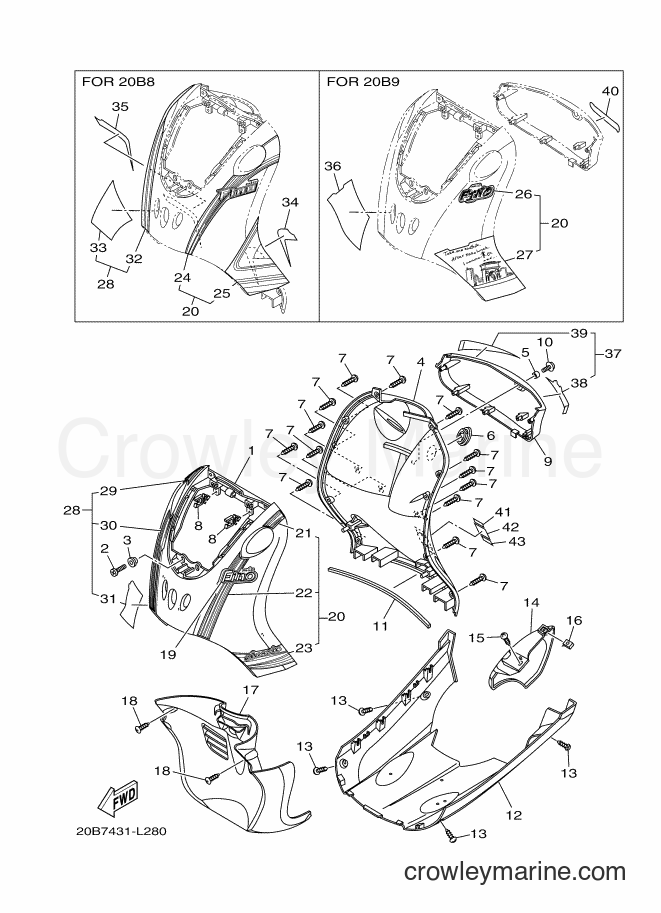 Yamaha Motors AF115S (20B8) [010] - LEG SHIELD