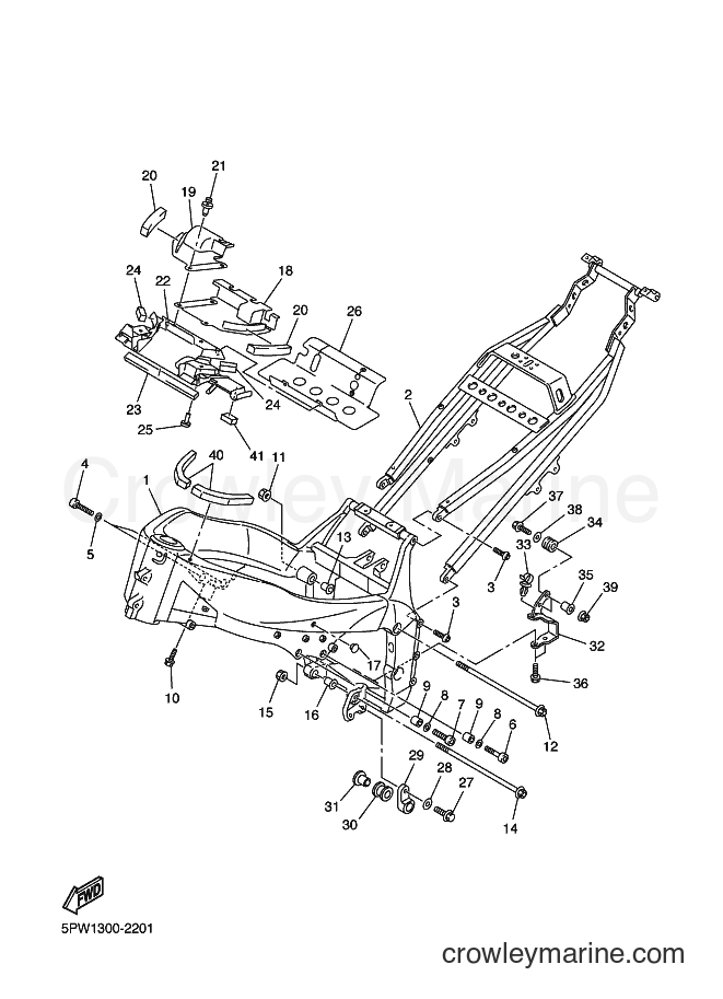 2002 Sport Bike YZF-R1 - YZF-R1 (5PW2) [010] - FRAME