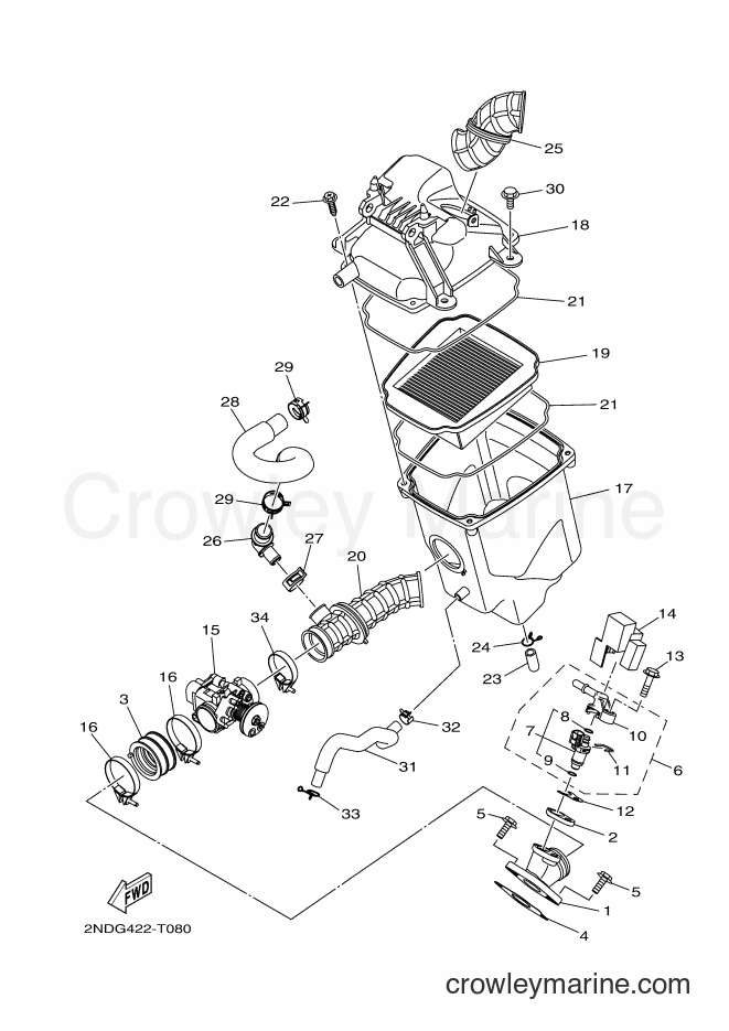 Yamaha Motors T150 (2NDC) [010] - INTAKE