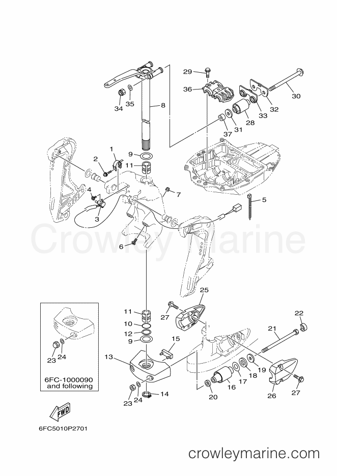 Yamaha Motors F165AETL (6FC5) [020] - BRACKET 2