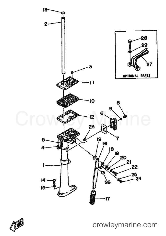 Yamaha Motors 2B (6A1) [999] - UPPER CASING