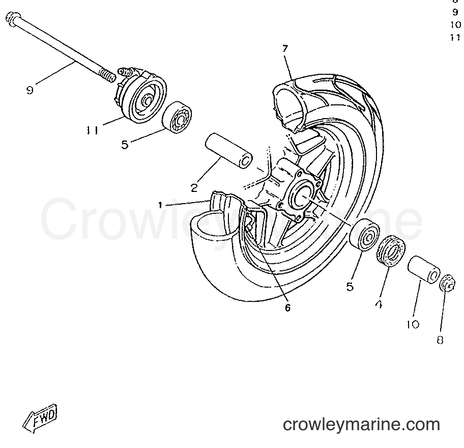 1995 Scooter CW50RS - CW50RS (4TD1) [999] - FRONT WHEEL