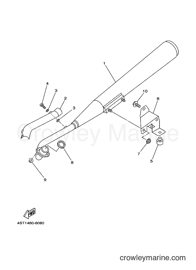 1999 Scooter T105E - T105E (5AM3) [010] - EXHAUST