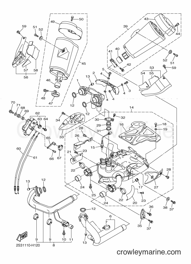 Yamaha Motors VMX17 (2CE9) [010] - EXHAUST