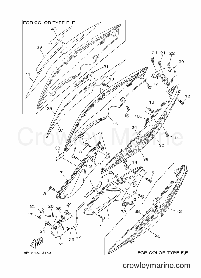 2010 Scooter AT135C - AT135C (5P15) [010] - SIDE COVER