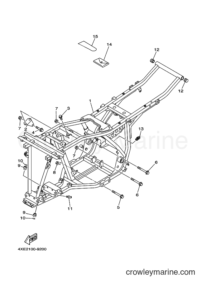 2000 ATV YFM250 - YFM250 (4XE7) [010] - FRAME