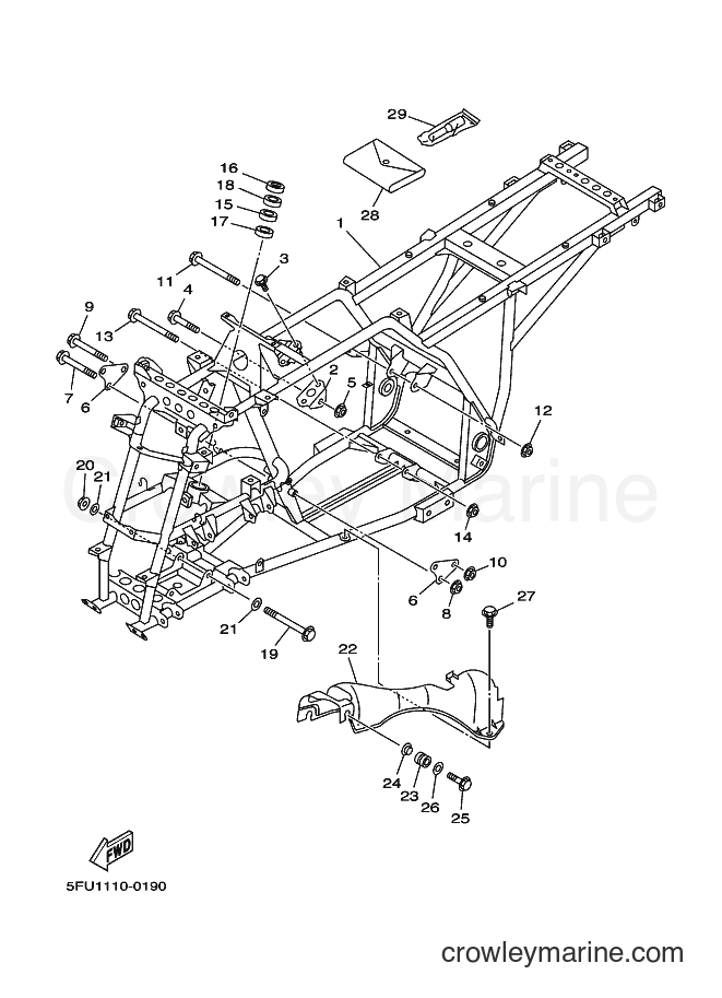 2000 ATV YFM400FWN - YFM400FWN (5FU3) [010] - FRAME