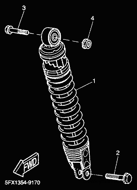 2001 Scooter CW50RS - CW50RS (5FXM) [020] - REAR SUSPENSION