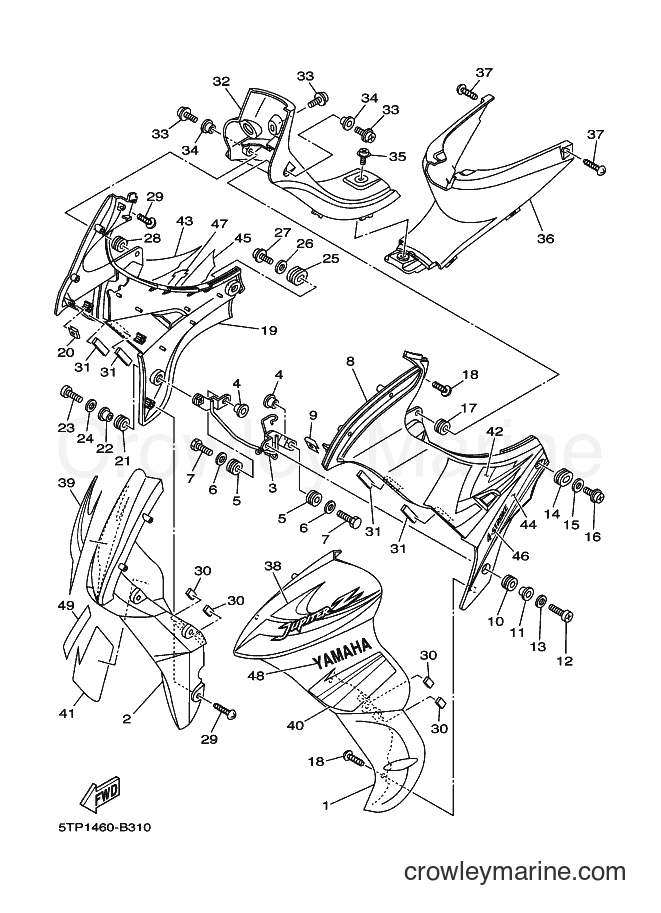 Yamaha Motors T110SE (5TP1) [010] - LEG SHIELD