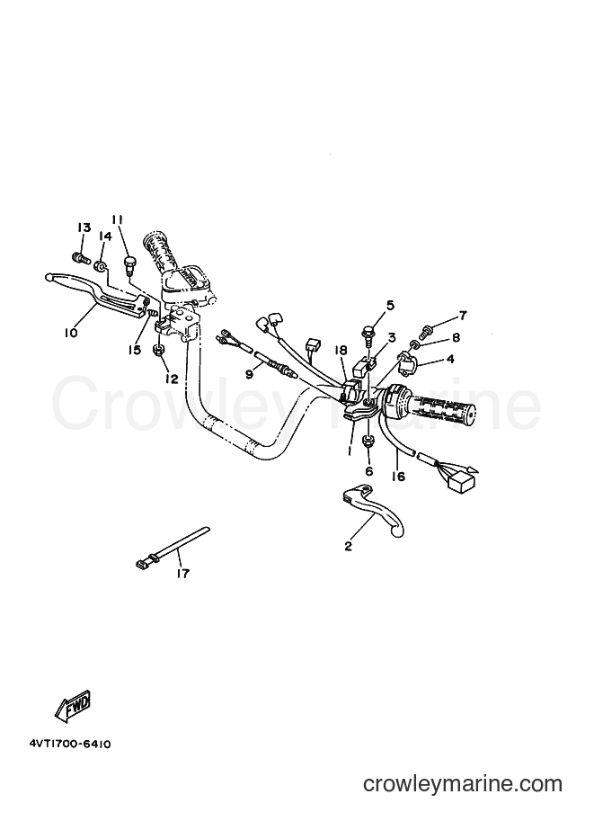 1999 ATV YFM350FWSP - YFM350FWSP (4UM6) [010] - HANDLE SWITCH & LEVER