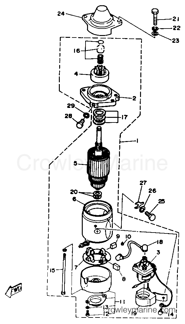 Yamaha Motors C55ELRR - STARTING MOTOR