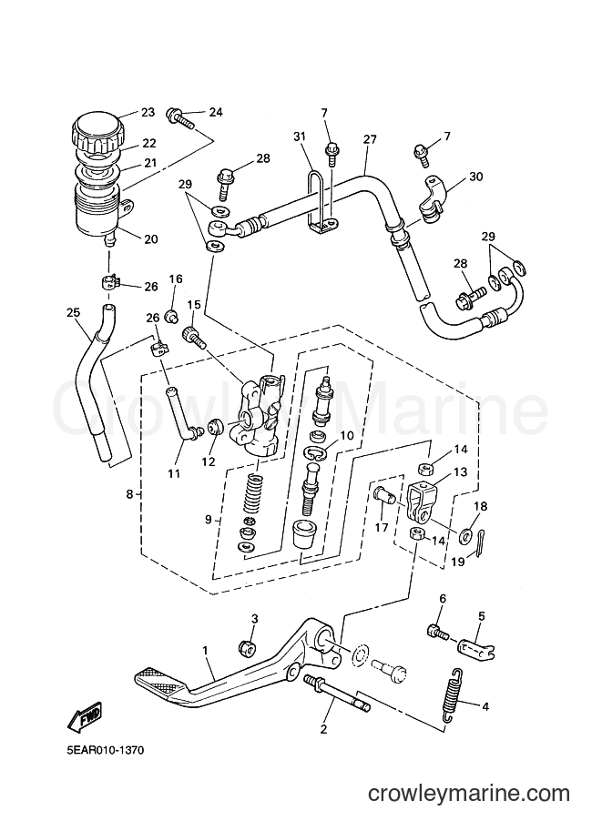 Yamaha Motors XJR1300 (5WM2) [010] - REAR MASTER CYLINDER