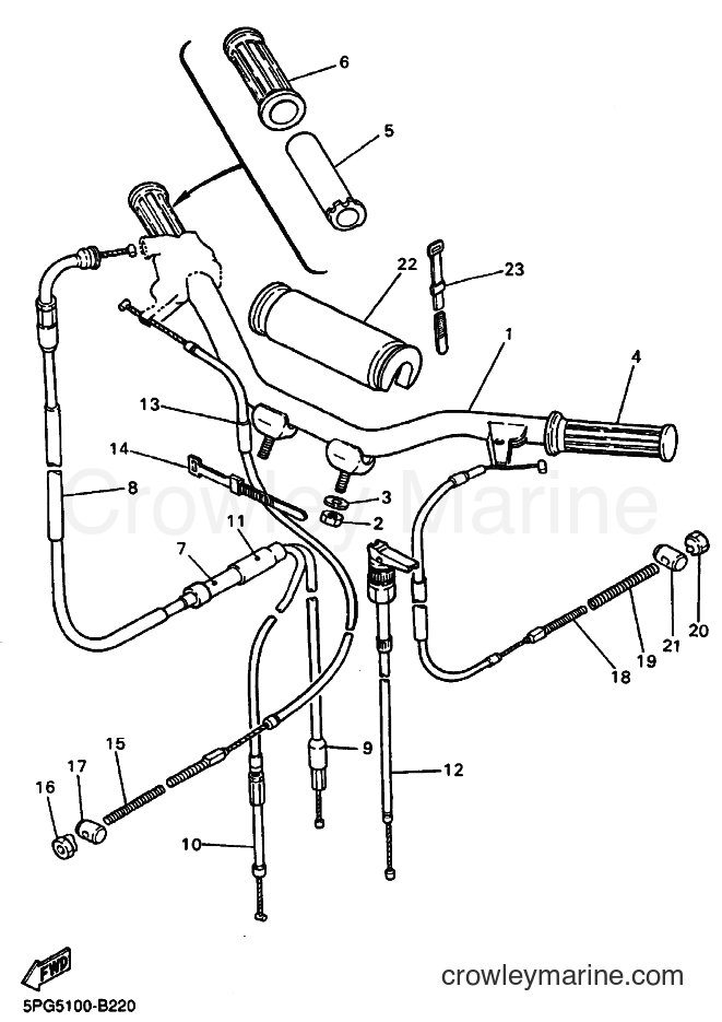 2016 Dirt Bike PW50 - PW50 (2SA7) [020] - STEERING HANDLE & CABLE