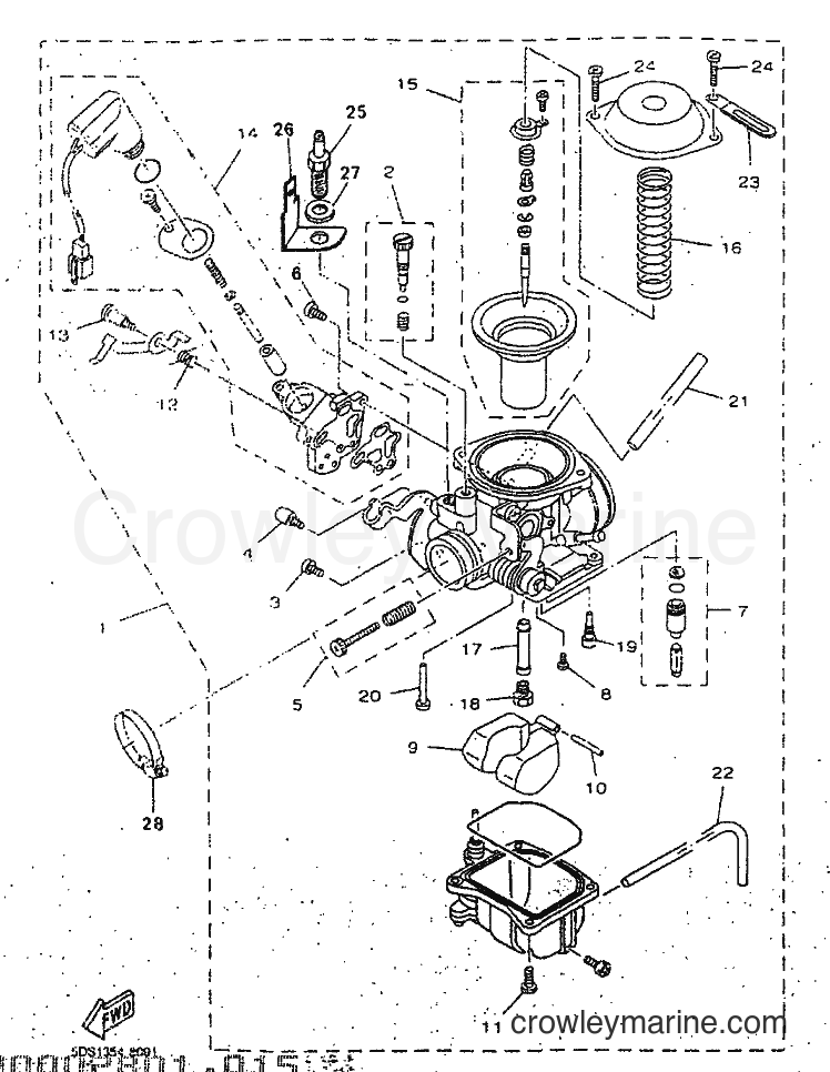 1998 Scooter YP125E - YP125E (5DS5) [010] - CARBURETOR