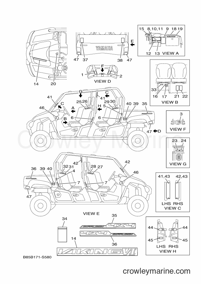 Yamaha Motors YXC700E (B85E) [010] - EMBLEM & LABEL 1