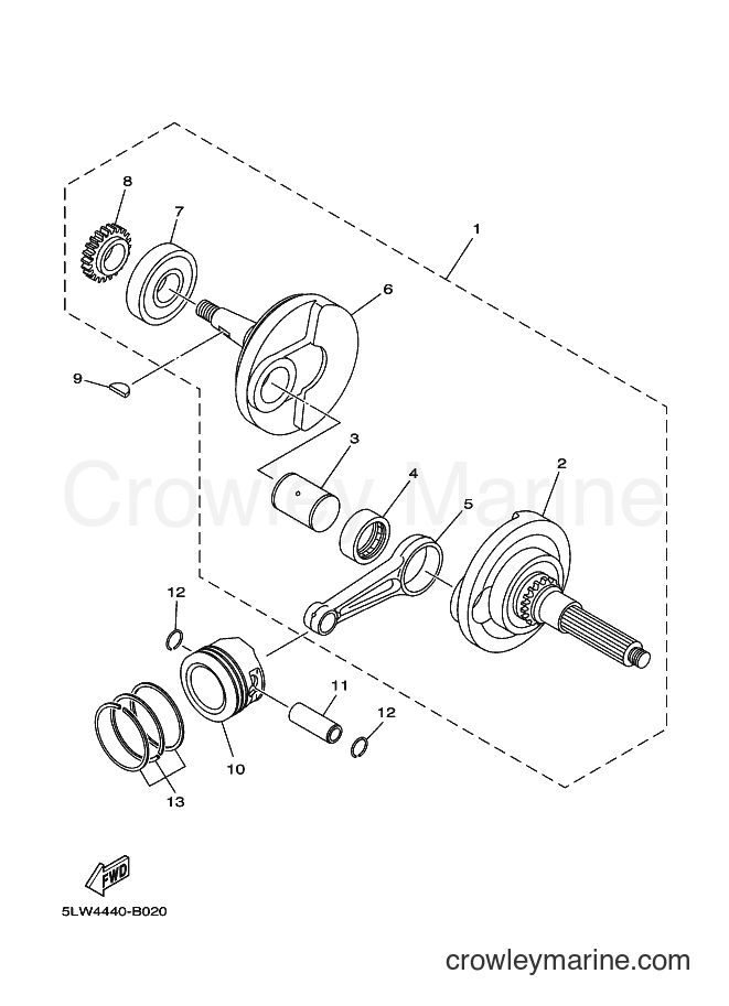 2003 Scooter AT115 - AT115 (5MX3) [010] - CRANKSHAFT & PISTON