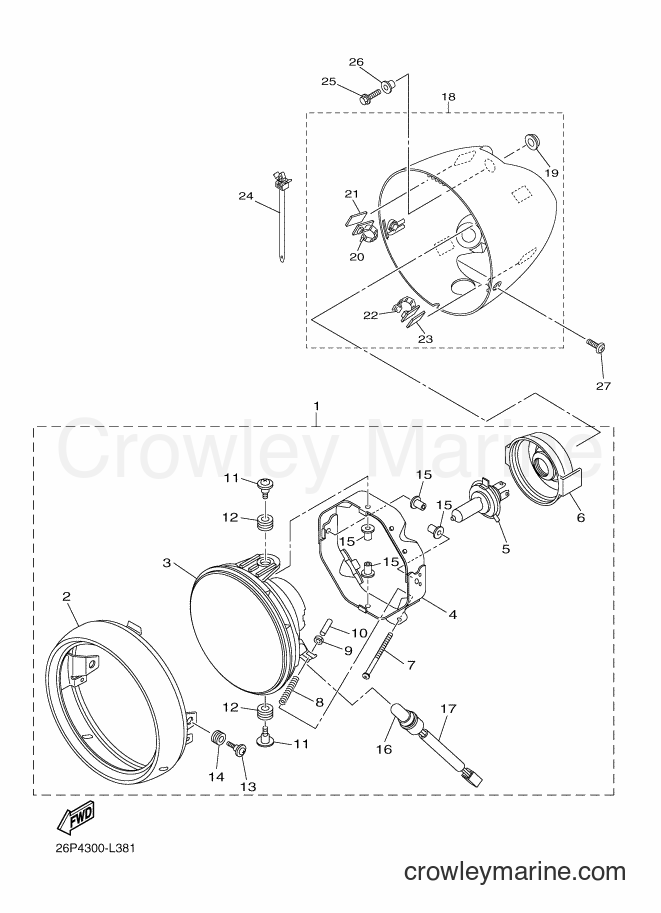 Yamaha Motors XVS950A (26P4) [050] - HEADLIGHT