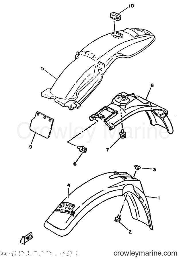 1987 Dirt Bike DT125LC - DT125LC (2AJ) [999] - FENDER