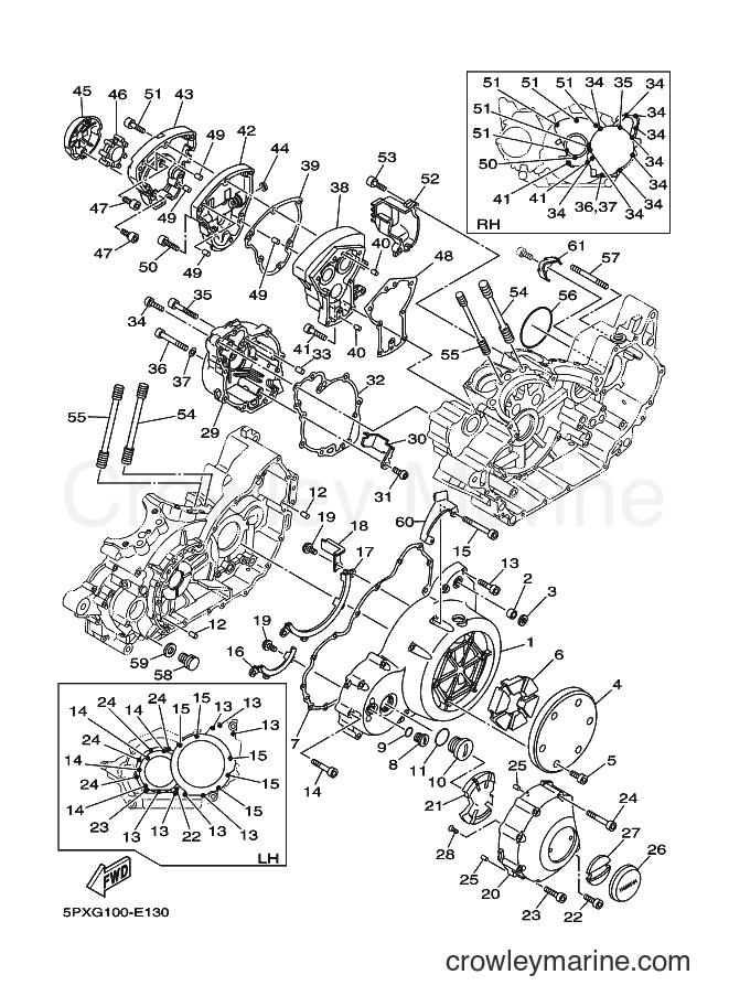 2008 Cruiser XV1700PC - XV1700PC (2D8A) [010] - CRANKCASE COVER 1