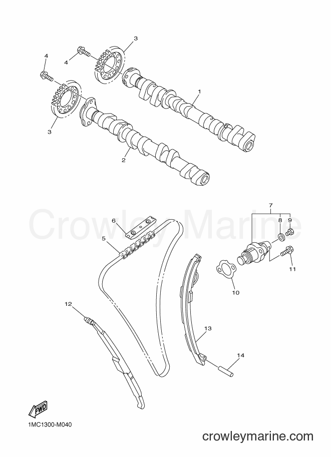2014 Sport Bike FJR1300A - FJR1300A (1MCD) [010] - CAMSHAFT & CHAIN