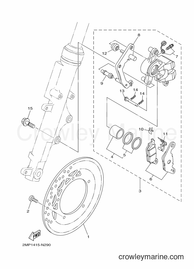 2017 Street Bike YS125-5C - YS125-5C (BT41) [010] - FRONT BRAKE CALIPER